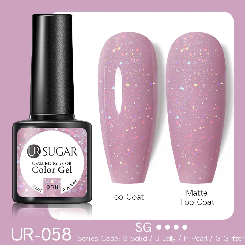 UR SUGAR Elegant Gel Polish: White, Nude & Black UV LED Nail Art