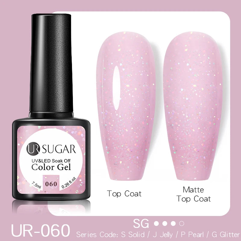 UR SUGAR Elegant Gel Polish: White, Nude & Black UV LED Nail Art