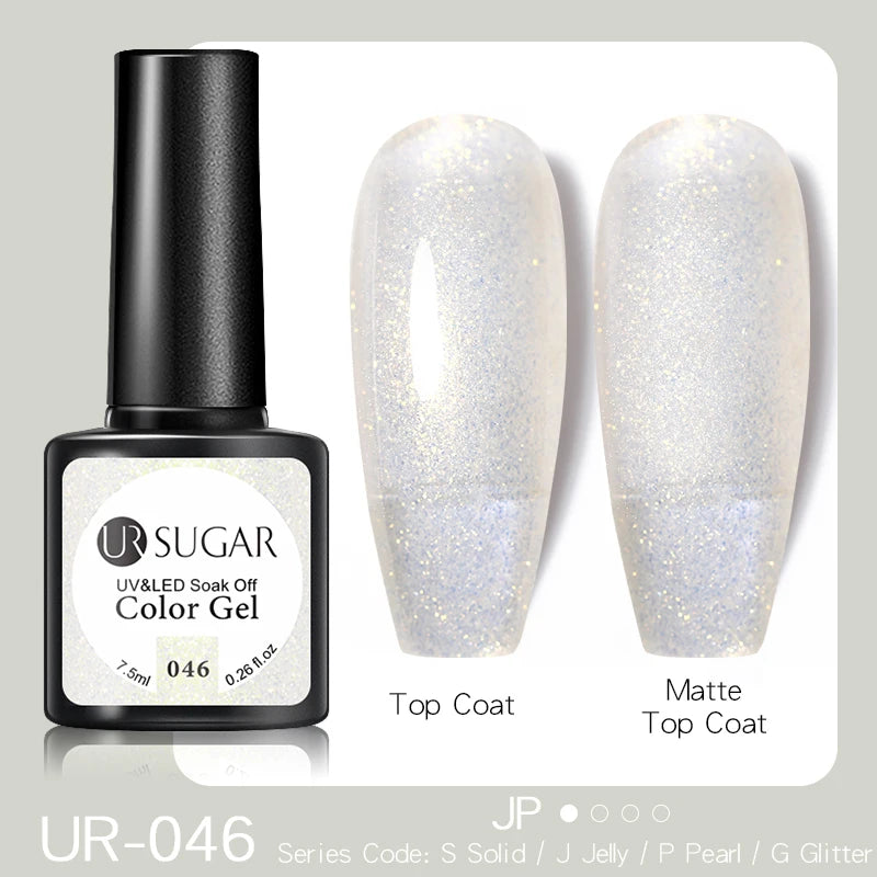 UR SUGAR Elegant Gel Polish: White, Nude & Black UV LED Nail Art