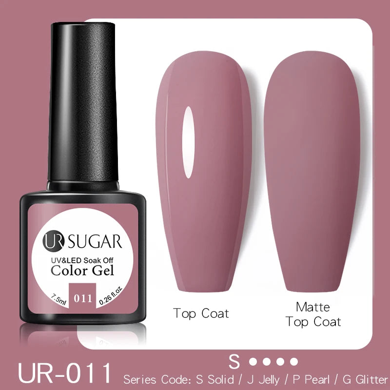 UR SUGAR Elegant Gel Polish: White, Nude & Black UV LED Nail Art