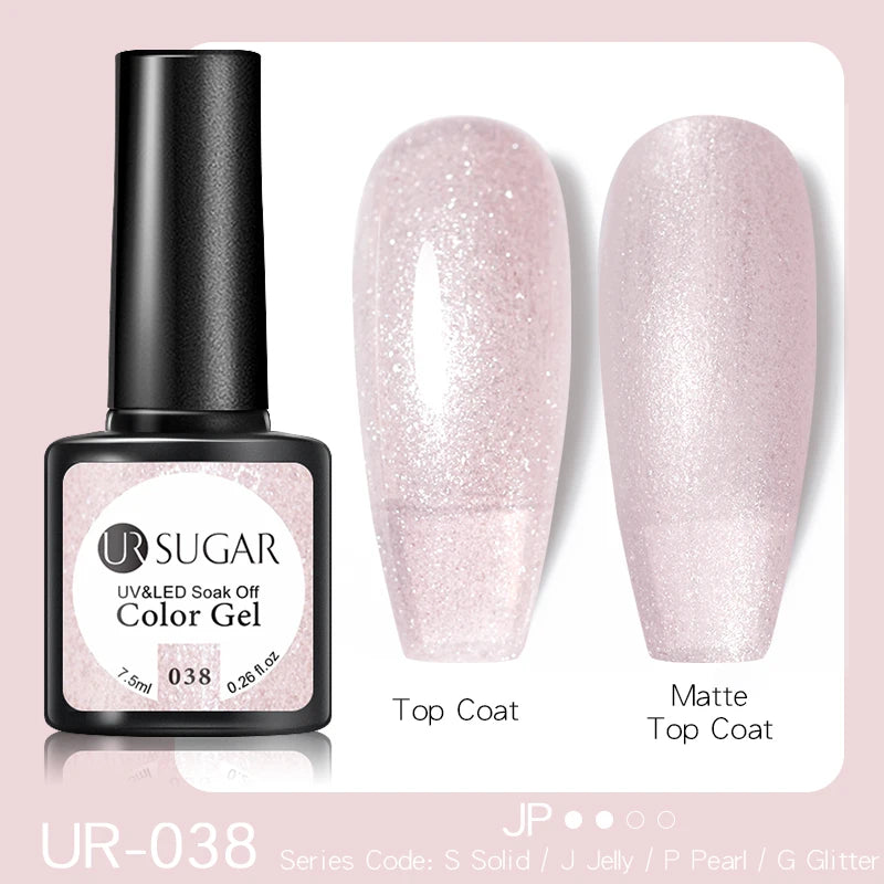 UR SUGAR Elegant Gel Polish: White, Nude & Black UV LED Nail Art