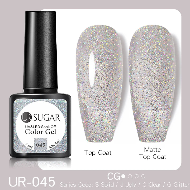 UR SUGAR Elegant Gel Polish: White, Nude & Black UV LED Nail Art