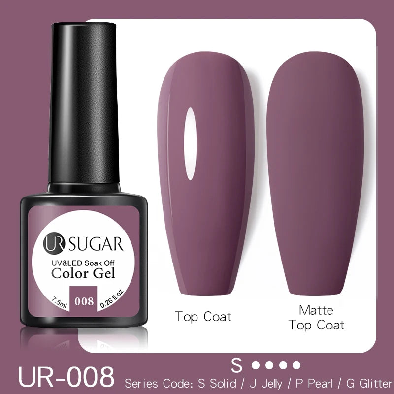 UR SUGAR Elegant Gel Polish: White, Nude & Black UV LED Nail Art