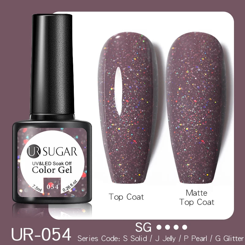 UR SUGAR Elegant Gel Polish: White, Nude & Black UV LED Nail Art