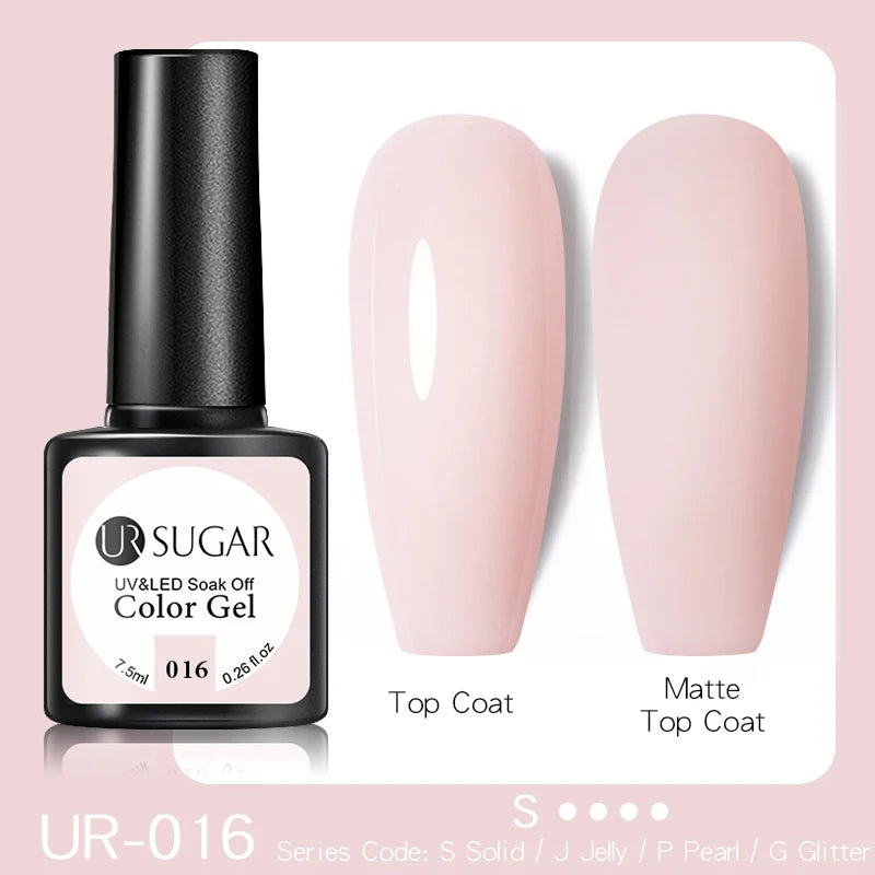 UR SUGAR Elegant Gel Polish: White, Nude & Black UV LED Nail Art