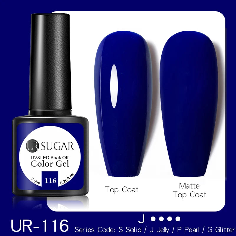 UR SUGAR Elegant Gel Polish: White, Nude & Black UV LED Nail Art