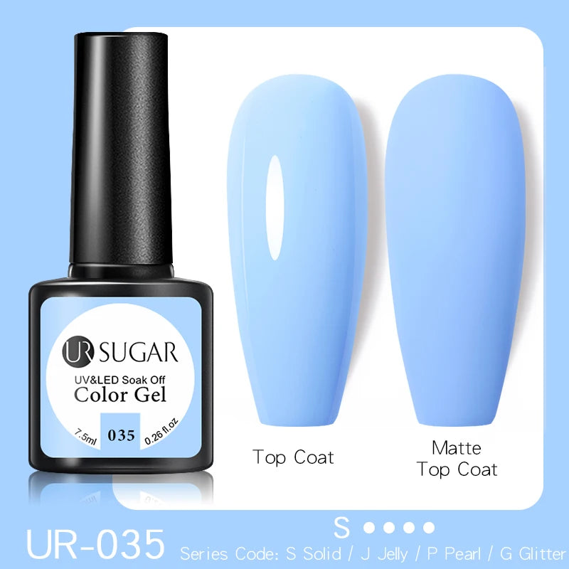 UR SUGAR Elegant Gel Polish: White, Nude & Black UV LED Nail Art