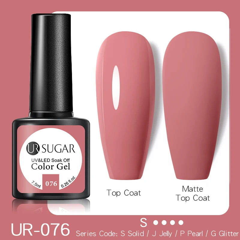 UR SUGAR Elegant Gel Polish: White, Nude & Black UV LED Nail Art