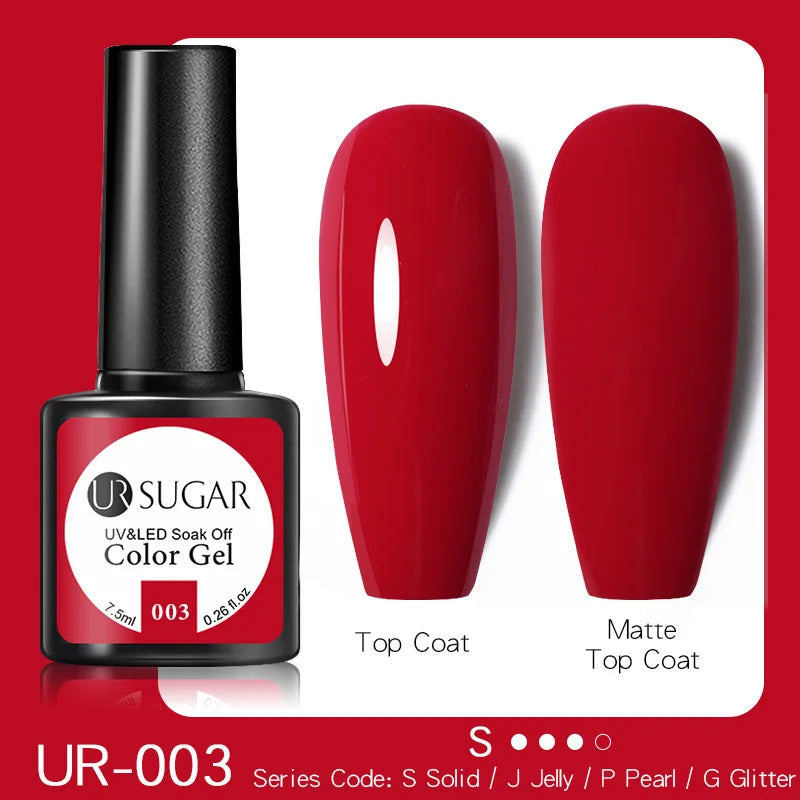 UR SUGAR Elegant Gel Polish: White, Nude & Black UV LED Nail Art