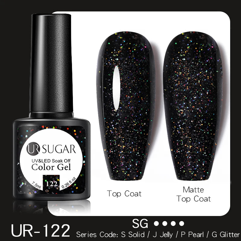 UR SUGAR Elegant Gel Polish: White, Nude & Black UV LED Nail Art