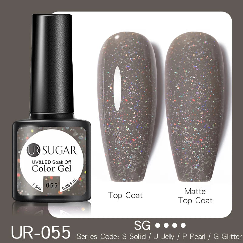 UR SUGAR Elegant Gel Polish: White, Nude & Black UV LED Nail Art