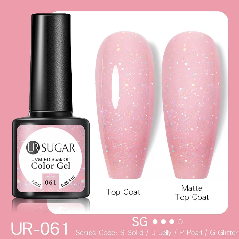 UR SUGAR Elegant Gel Polish: White, Nude & Black UV LED Nail Art