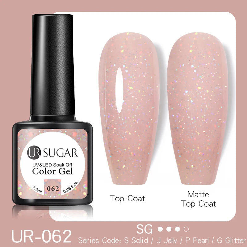 UR SUGAR Elegant Gel Polish: White, Nude & Black UV LED Nail Art