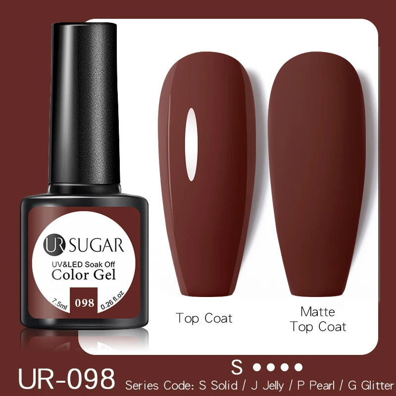 UR SUGAR Elegant Gel Polish: White, Nude & Black UV LED Nail Art