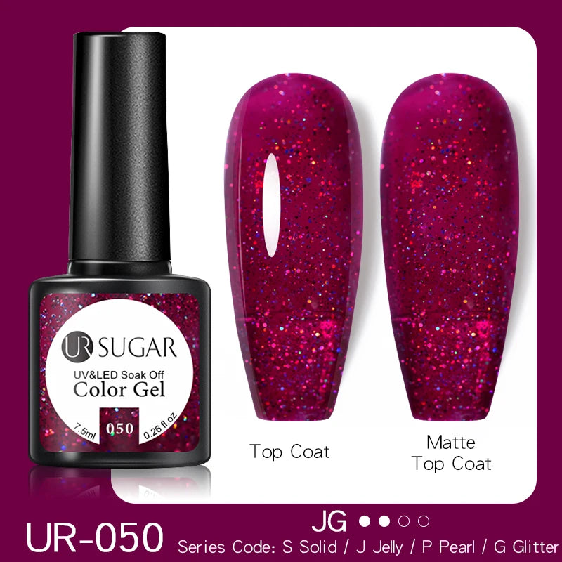 UR SUGAR Elegant Gel Polish: White, Nude & Black UV LED Nail Art