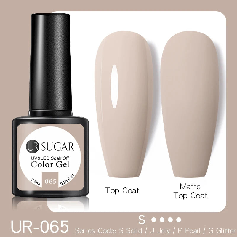 UR SUGAR Elegant Gel Polish: White, Nude & Black UV LED Nail Art