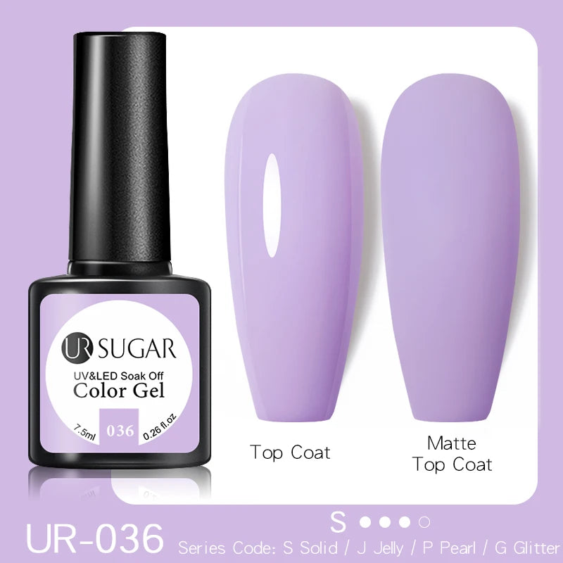 UR SUGAR Elegant Gel Polish: White, Nude & Black UV LED Nail Art