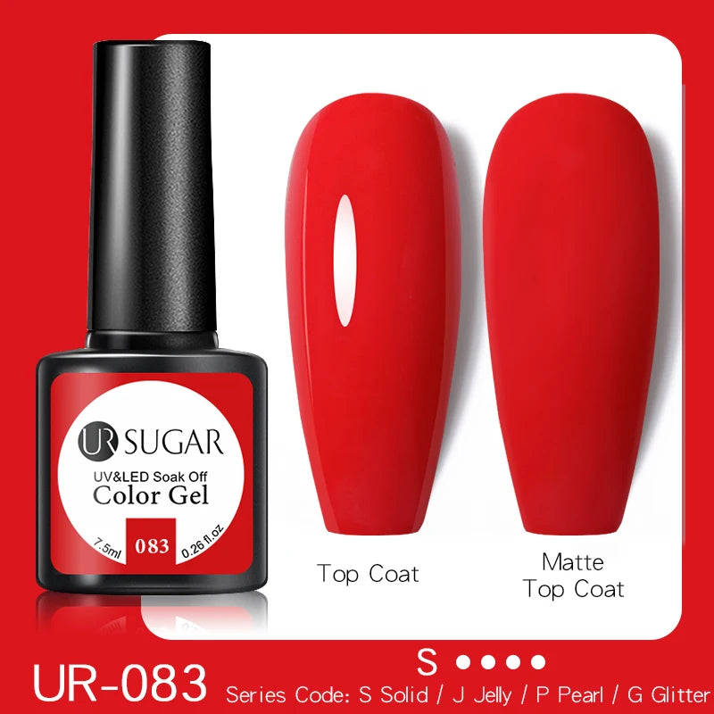 UR SUGAR Elegant Gel Polish: White, Nude & Black UV LED Nail Art