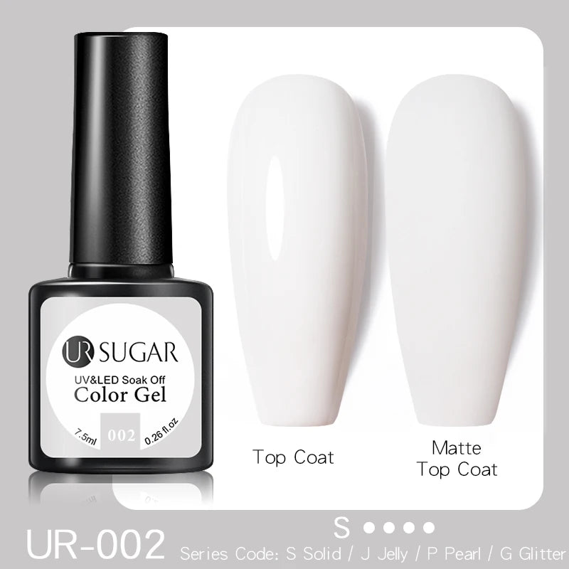 UR SUGAR Elegant Gel Polish: White, Nude & Black UV LED Nail Art