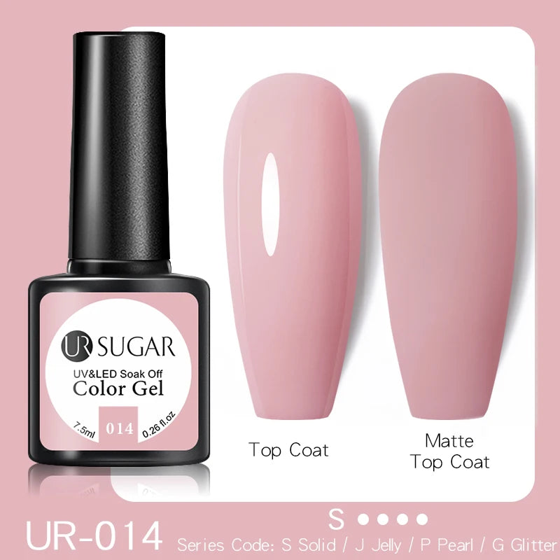 UR SUGAR Elegant Gel Polish: White, Nude & Black UV LED Nail Art