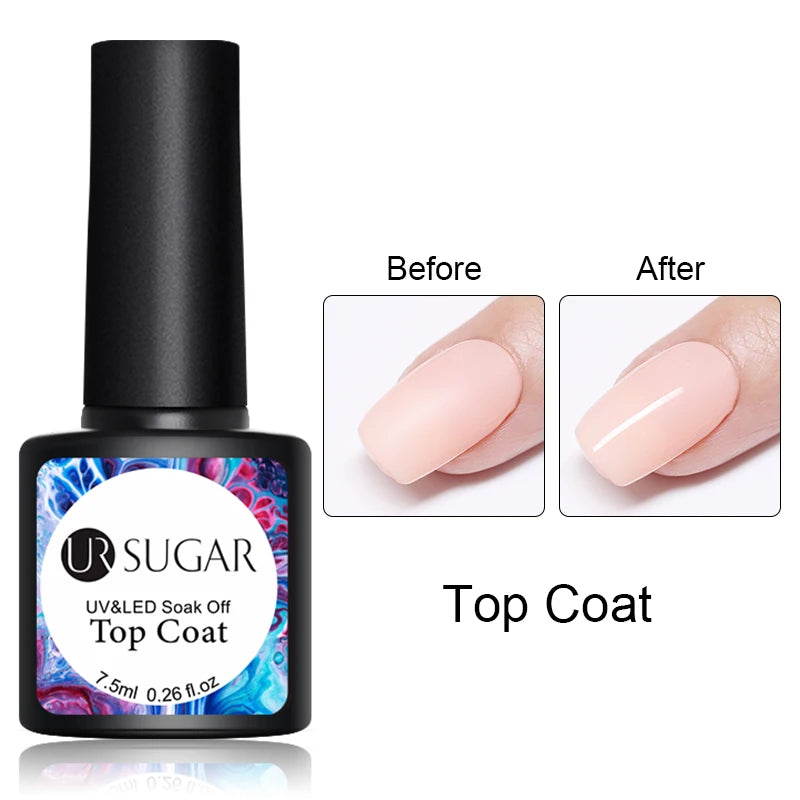 UR SUGAR Elegant Gel Polish: White, Nude & Black UV LED Nail Art