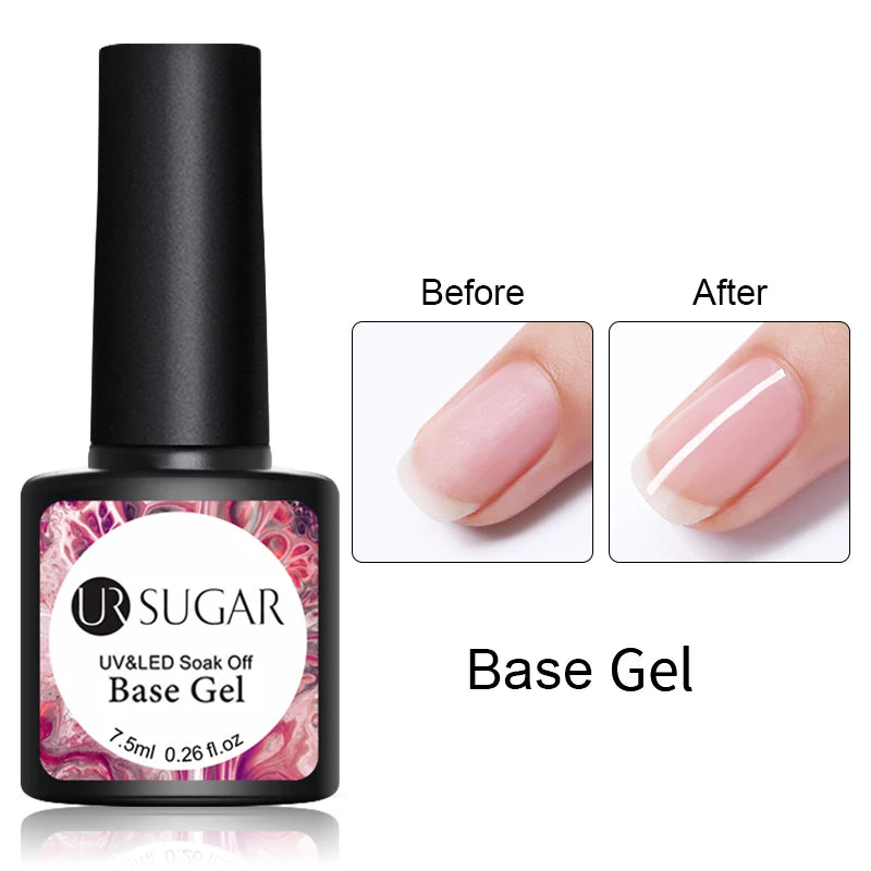 UR SUGAR Elegant Gel Polish: White, Nude & Black UV LED Nail Art