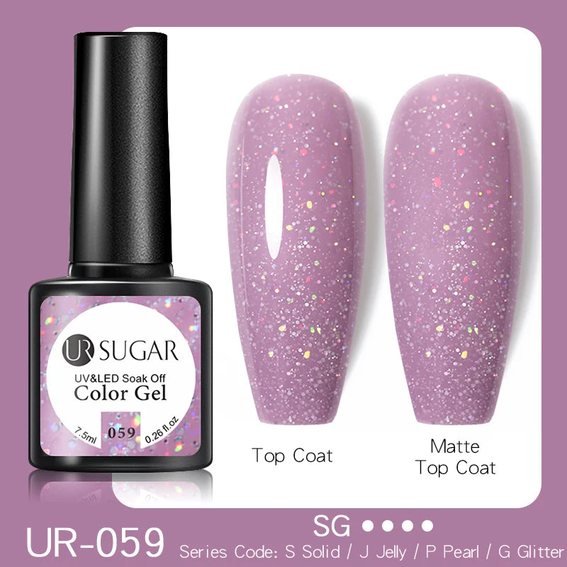 UR SUGAR Elegant Gel Polish: White, Nude & Black UV LED Nail Art