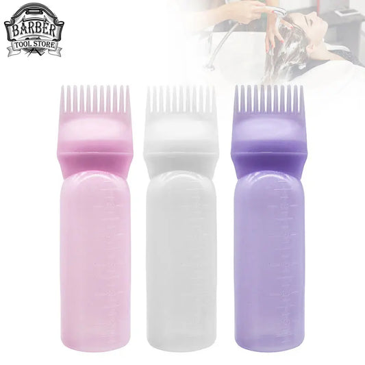 3-Color Hair Oil & Dye Applicator Bottles – Professional Salon Hairdressing Tool