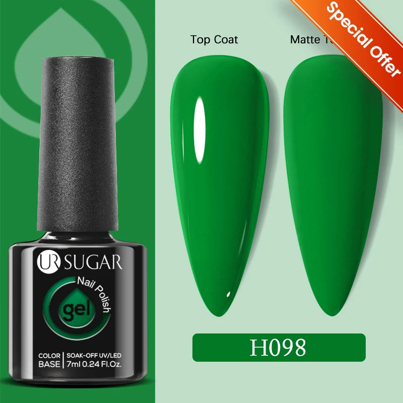 UR SUGAR Elegant Gel Polish: White, Nude & Black UV LED Nail Art