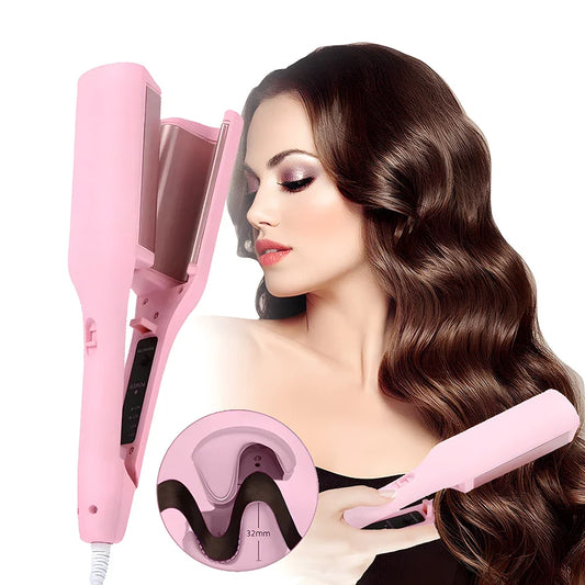 32mm Deep Wave Curling Iron – Fast Heating, Adjustable Temperature & All-Style Ready