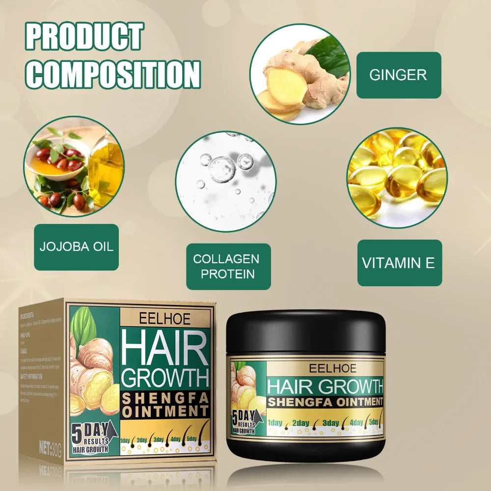 Ginger Hair Growth Serum – Fast-Acting Anti-Hair Loss & Follicle Repair Oil