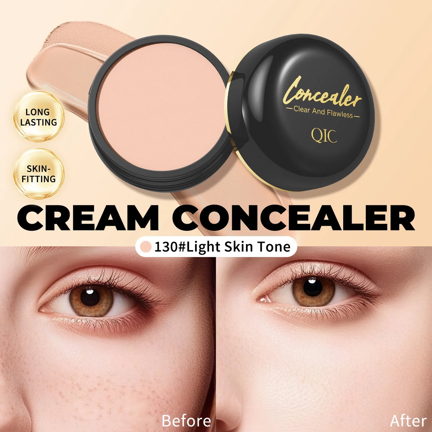 Waterproof Full Coverage Concealer – Tattoo & Scar Coverage with Natural Finish