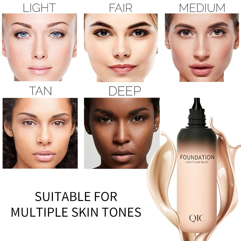 Flawless Matte Liquid Foundation – Waterproof, Oil-Control & Full Coverage (30ml)