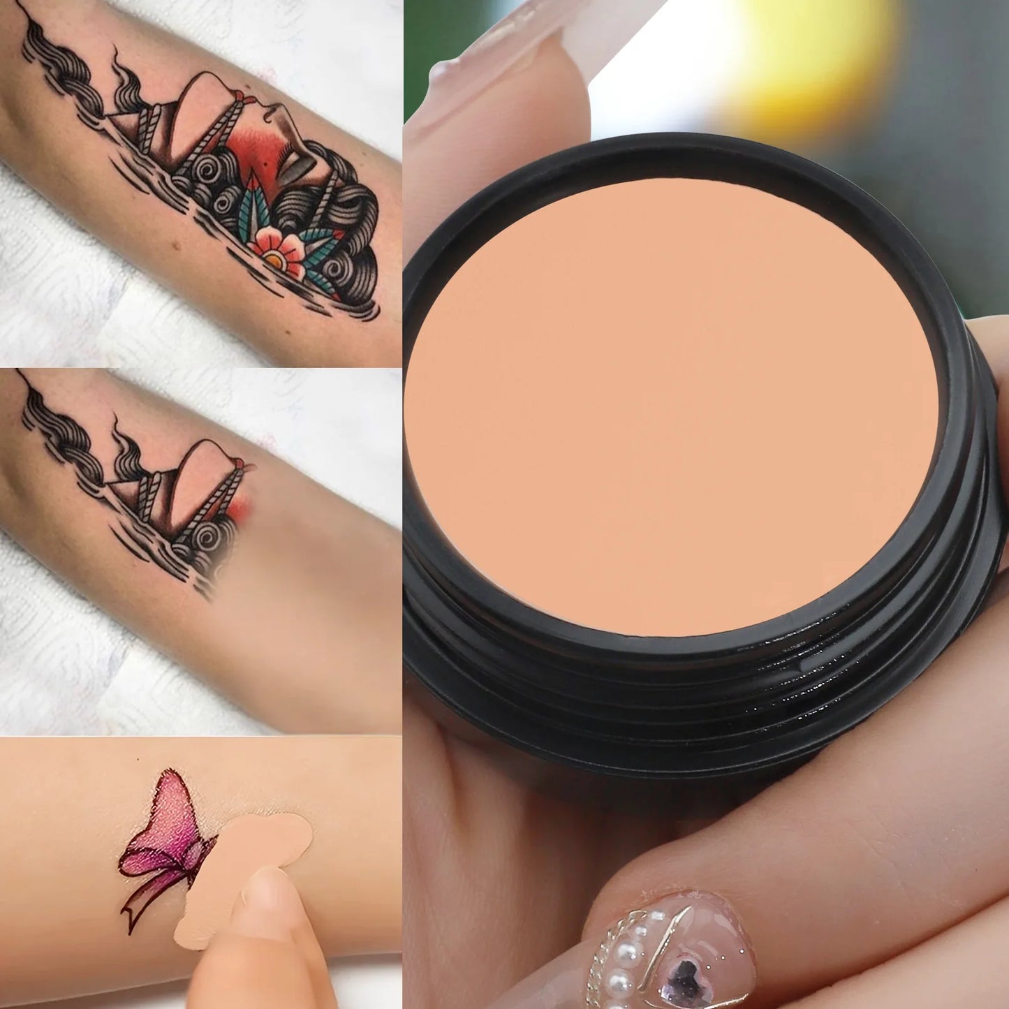 Waterproof Full Coverage Concealer – Tattoo & Scar Coverage with Natural Finish