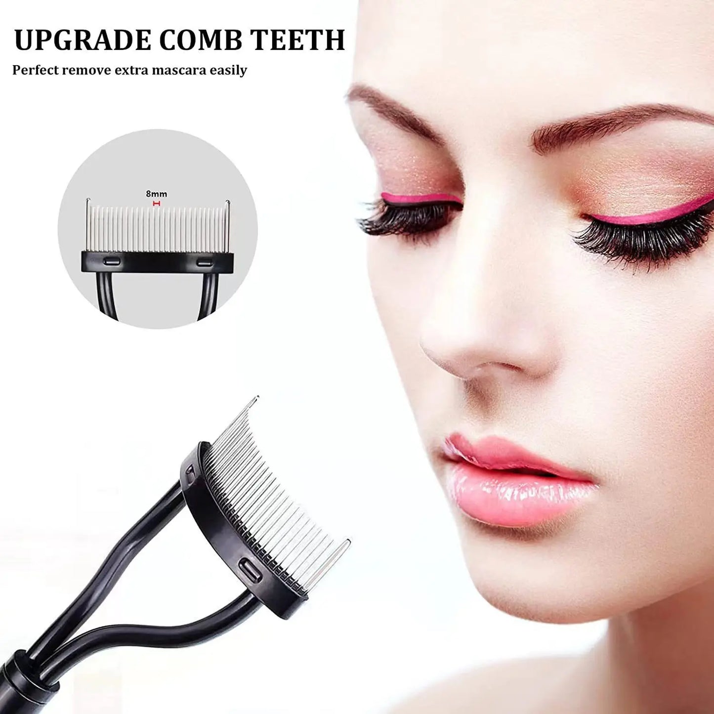 Metal Eyelash Separator & Curler – Precision Comb for Clump-Free Lashes