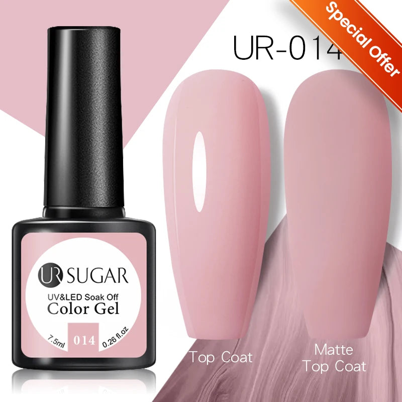 UR SUGAR Elegant Gel Polish: White, Nude & Black UV LED Nail Art