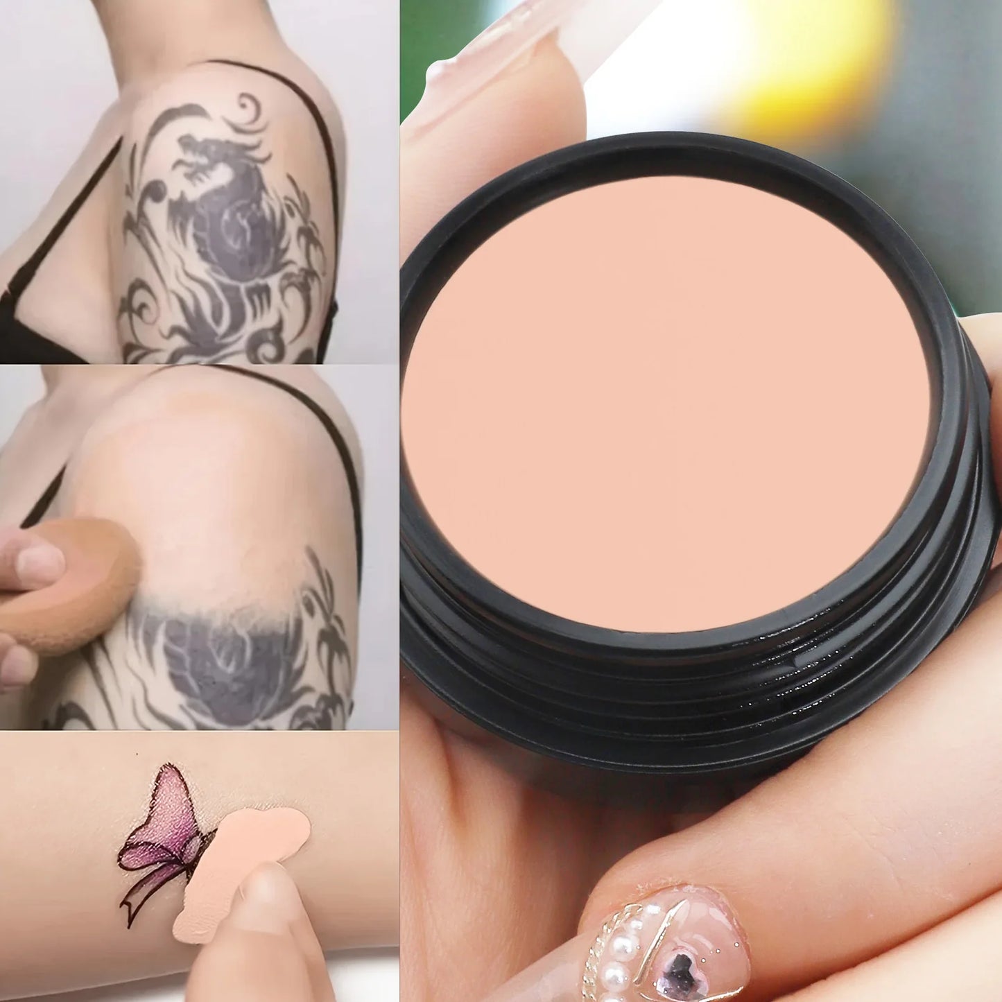 Waterproof Full Coverage Concealer – Tattoo & Scar Coverage with Natural Finish