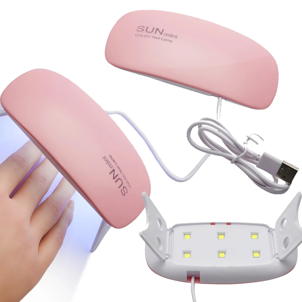 Mini Portable UV/LED Nail Lamp – 6W USB Rechargeable Nail Dryer