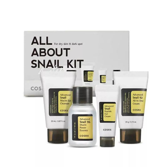 Advanced Snail 96 Mucin Skincare Set Travel Outfit Snail Essence/Cream/Cleanser/Eye Cream Korean Cosmetic Travel SkinCare Set 4p