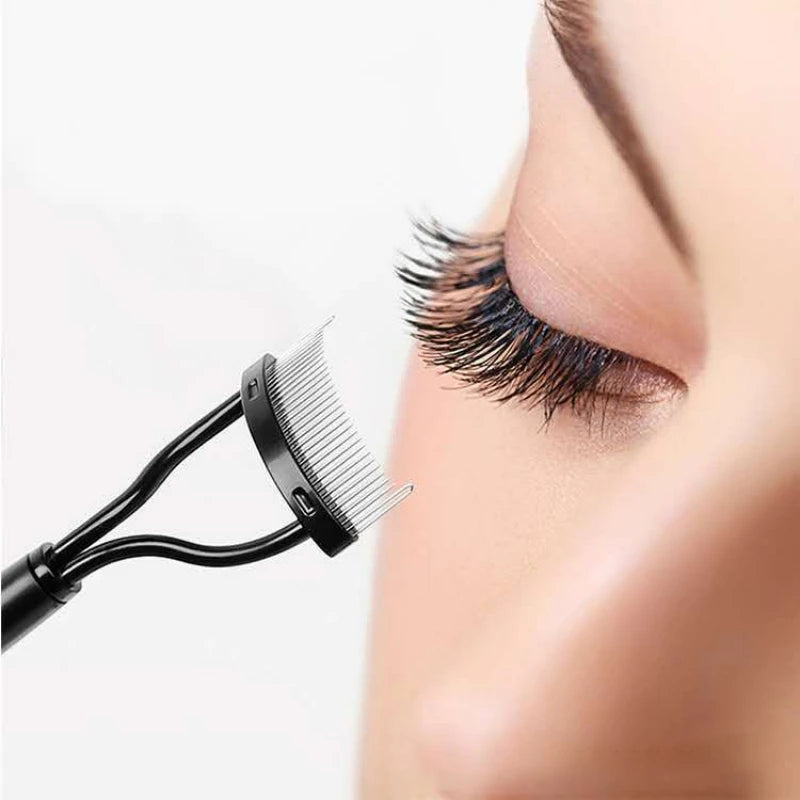 Metal Eyelash Separator & Curler – Precision Comb for Clump-Free Lashes