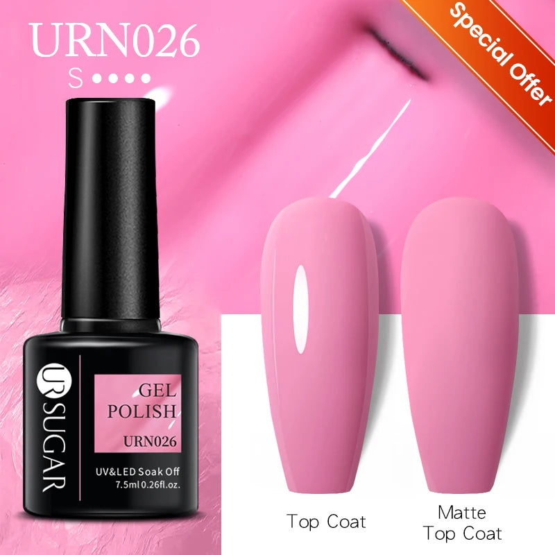 UR SUGAR Elegant Gel Polish: White, Nude & Black UV LED Nail Art